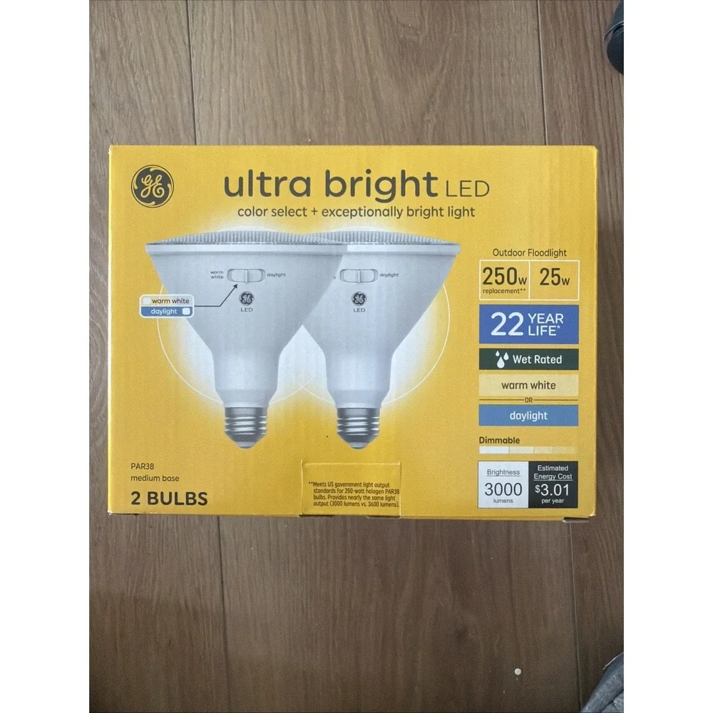 GE Household Lighting 2pk Ultra Bright Warm White/Daylight 150W Bulb PAR38